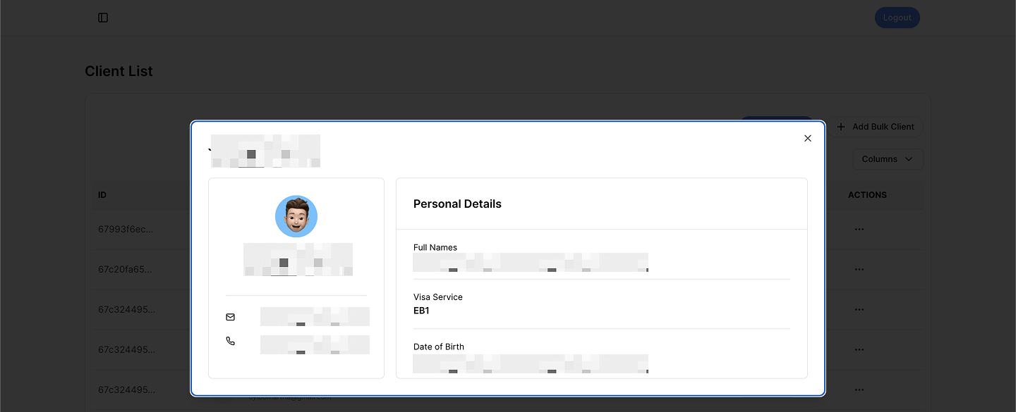 Consultant dashboard for Migraide