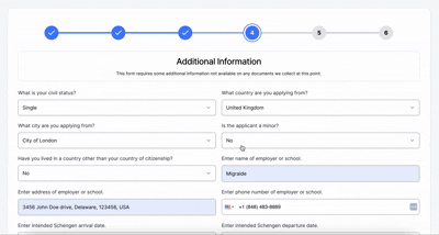 Migraide form filling demo