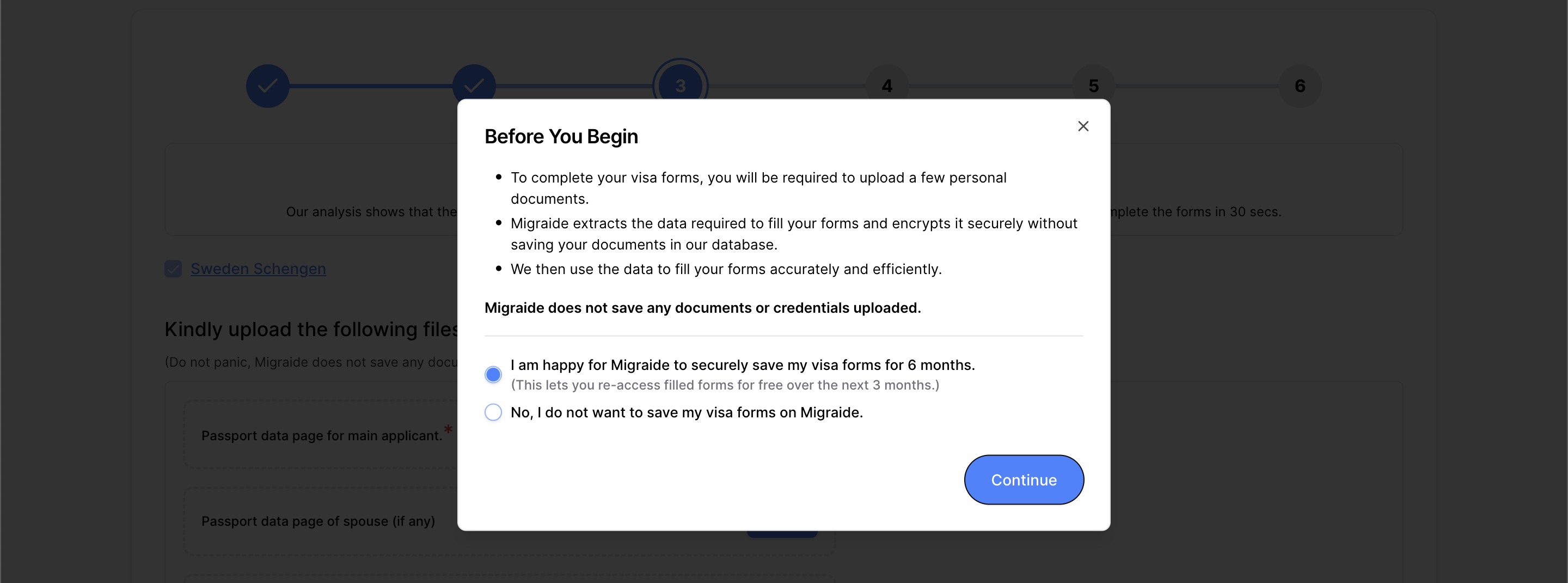Individual user interface for Migraide